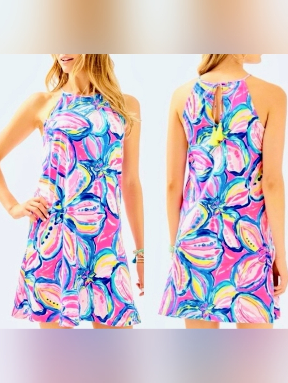 LIKE NEW!! Lilly Pulitzer Margot Swing Floral Midi Dress. Size S